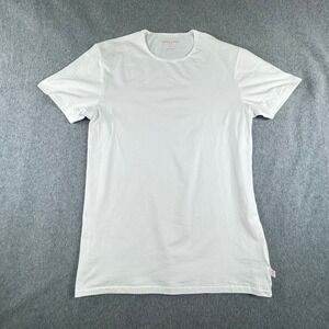 Derek Rose London T Shirt Mens XL White Stretch Jersey Crew Neck Stretch Soft